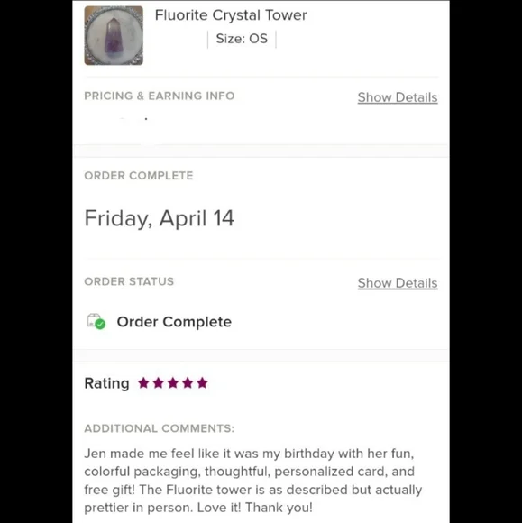 Purple Fluorite Crystal Point Tower - Picture 12 of 12